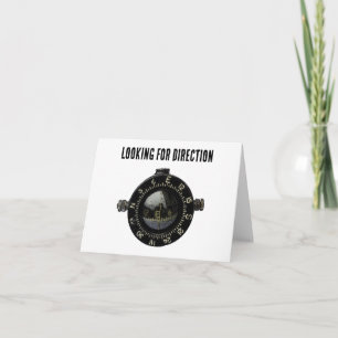 Military Compass Survival Navigation Adventure Card