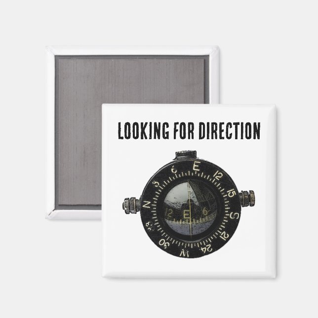 Military Compass Survival Navigation Adventure Magnet (Front/Back)