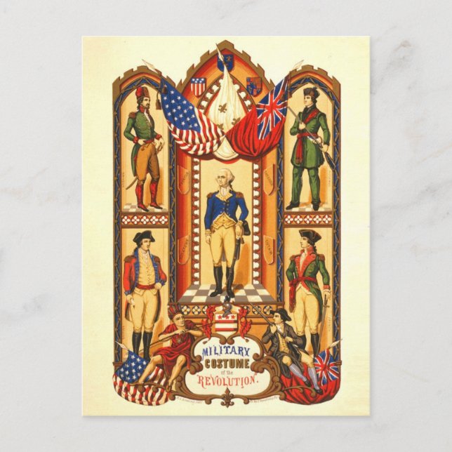 Military Costume of the Revolution Postcard (Front)