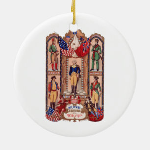 Military Costume of the Revolutionary War 1855 Ceramic Ornament