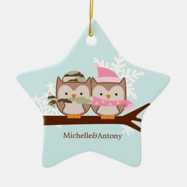 Military Couple Christmas Ornaments (Front)