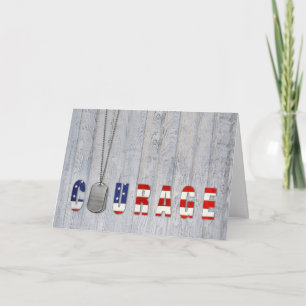 Military Courage Letterpress Thank You Card