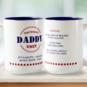 Military Dad Veterans Personalized Father's Two-Tone Coffee Mug