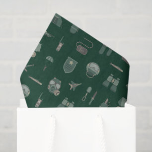 Military Decoupage Tissue Paper, Army Camouflage Paper