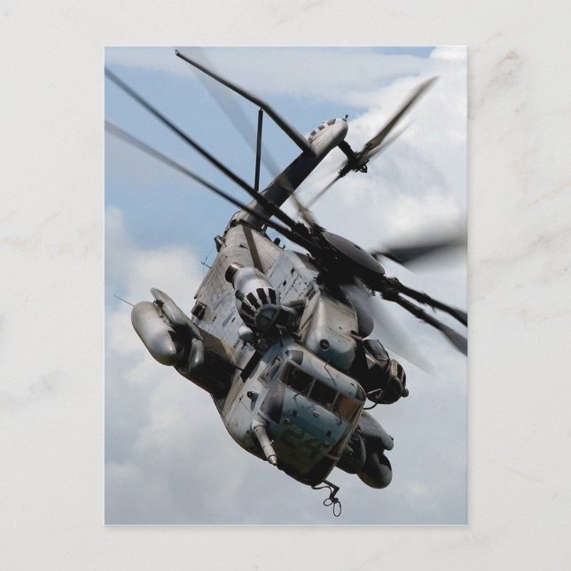 Military defense helicopter postcard (Front)