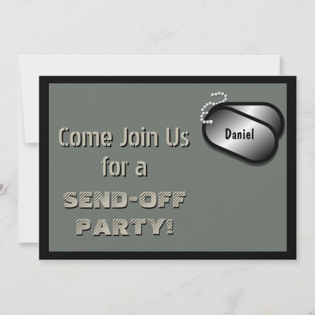 Military Deployment Custom Party Invitation (Front)