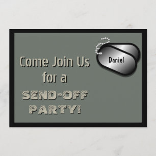 Military Deployment Custom Party Invitation
