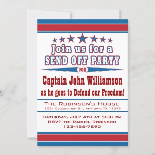 Military Deployment Send Off Party Invitation