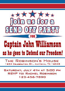 send off party invitations zazzle