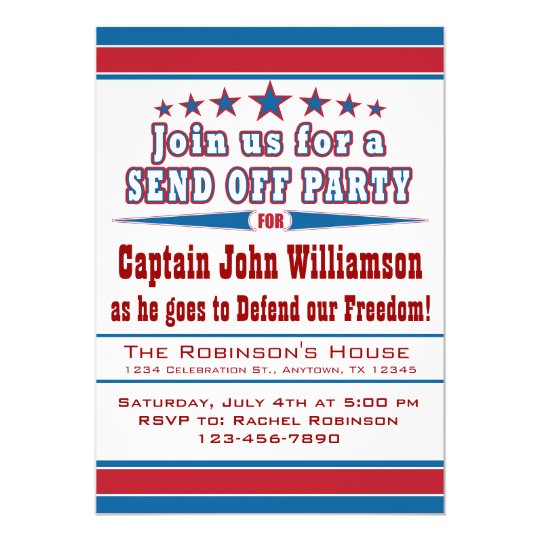 military deployment send off party invitation zazzle com