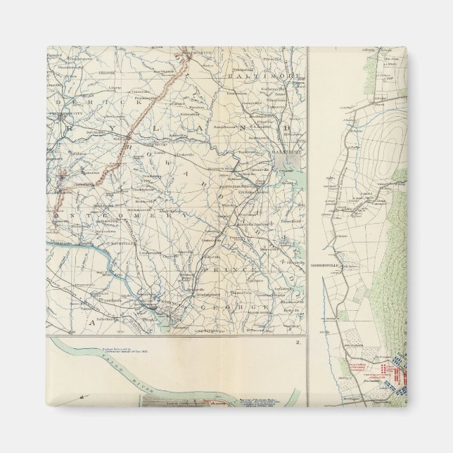 Military depts of Wash, Penn, Annapolis, NE Va Magnet (Front)