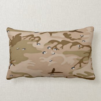 Military Desert Sand Camo Pillow by ForEverProud at Zazzle