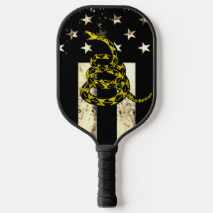 Military Desert Tone American Flag and Snake Carbon Fiber Pickleball Paddle