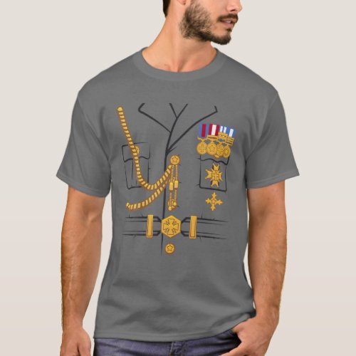 Military Dictator General Officer Uniform Hallowee T_Shirt