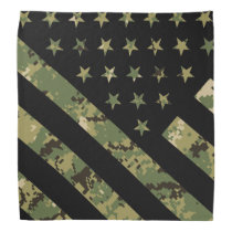 Military Digital Camouflage US Flag Bandana Military Digital Camouflage US Flag Bandana