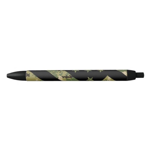 Military Digital Camouflage US Flag Black Ink Pen