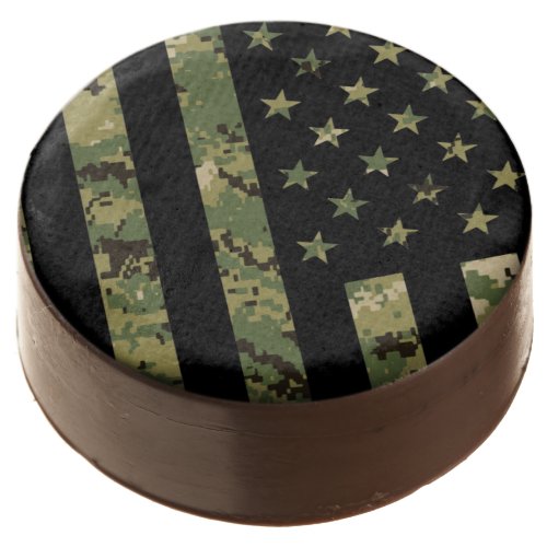 Military Digital Camouflage US Flag Chocolate Covered Oreo