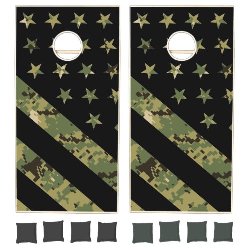 Military Digital Camouflage US Flag Cornhole Set