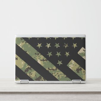 Military Digital Camouflage US Flag HP Laptop Skin | Zazzle