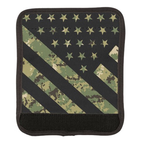 Military Digital Camouflage US Flag Luggage Handle Wrap