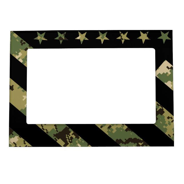 Military Digital Camouflage US Flag Magnetic Frame (Front)