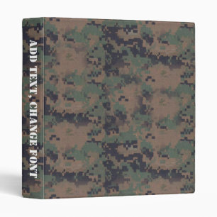 Military Digital Woodland Background Binder