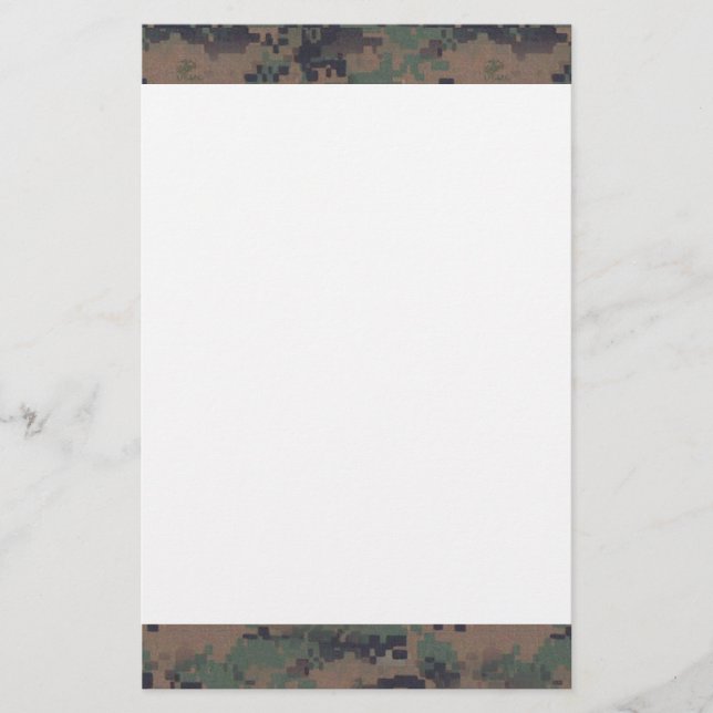 Military Digital Woodland Background Stationery (Front)