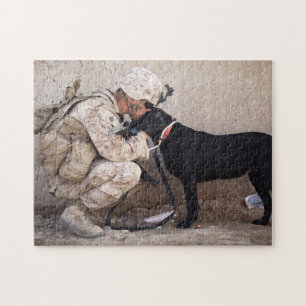 Military Dog Soldier Jigsaw Puzzle