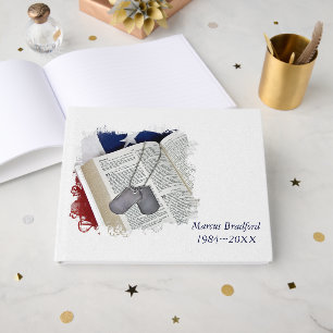Military Dog Tags and Bible Memorial Service   Guest Book