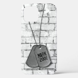 Military Dog Tags on Brick Case-Mate iPhone Case