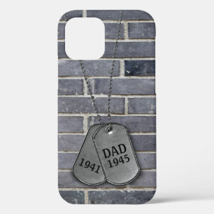 Military Dog Tags on Brick Case-Mate iPhone Case