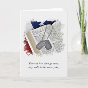 Military Dog Tags on Psalm 23 Card