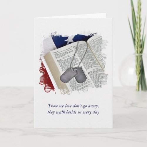 Military Dog Tags on Psalm 23  Card