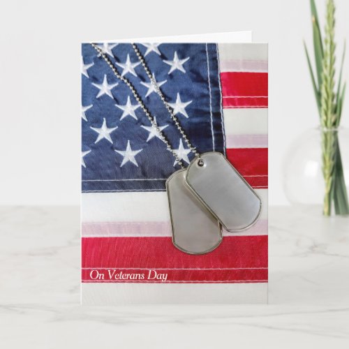 Military Dog Tags On USA Flag