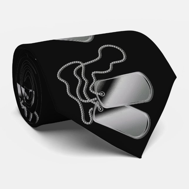 MILITARY DOG TAGS tie (Rolled)