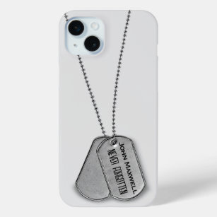 Military Dog Tags Tribute iPhone 15 Plus Case