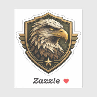 Military Eagle Crest Emblem Sticker
