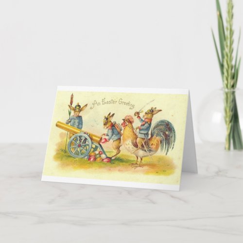 Military Easter Greeting  Vintage Easter Card Holiday Card