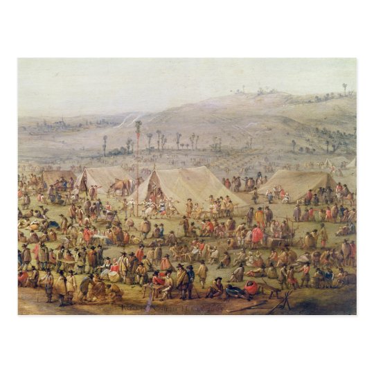 Military Encampment Postcard