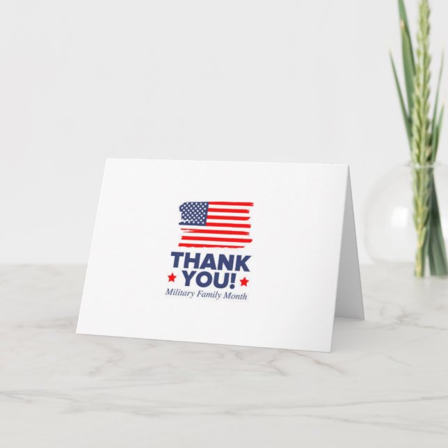 military family appreciation month thank you card (Front)