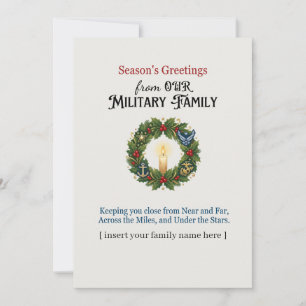 Military Family Christmas Card Seasons Greetings