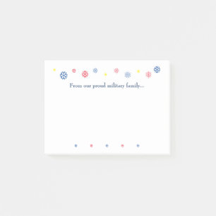 Military Family Christmas Quote Snowflakes Post-it Notes