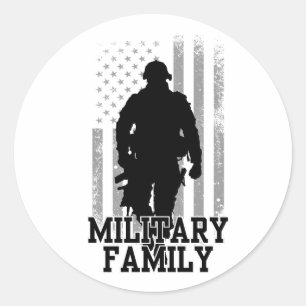 Military Family Classic Round Sticker
