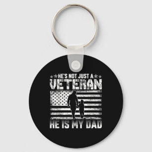 Military Family Veteran Support My Dad Us Veteran  Keychain