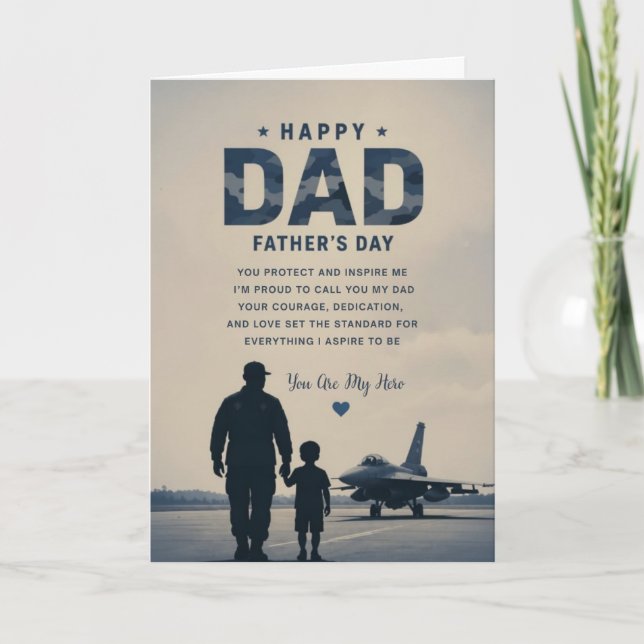 Military Father's Day Card (Front)