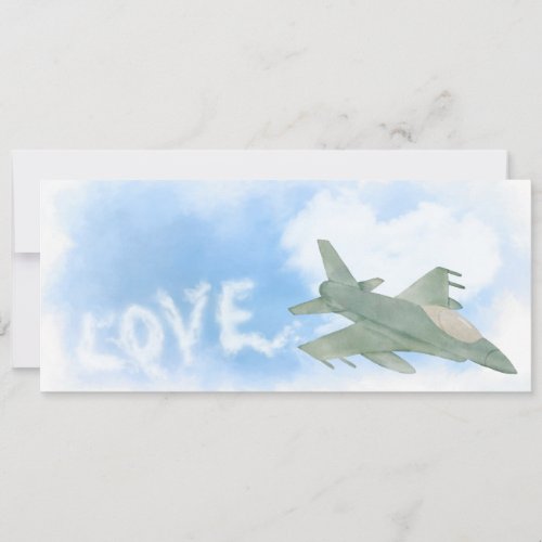 Military Fighter Jet Love Jet Stream Wedding Save The Date