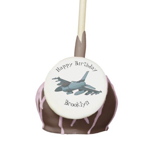 Military fighter jet plane cartoon cake pops