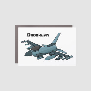 Military fighter jet plane cartoon car magnet