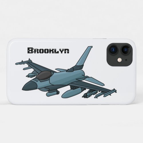 Military fighter jet plane cartoon iPhone 11 case
