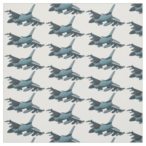Military fighter jet plane cartoon fabric
